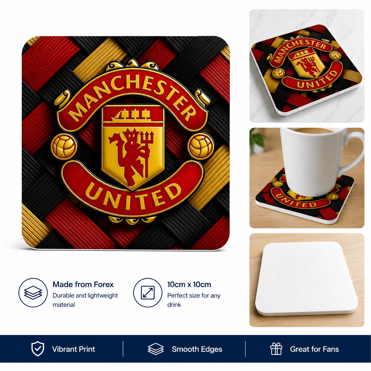 MANCHESTER UNITED LOGO COASTER