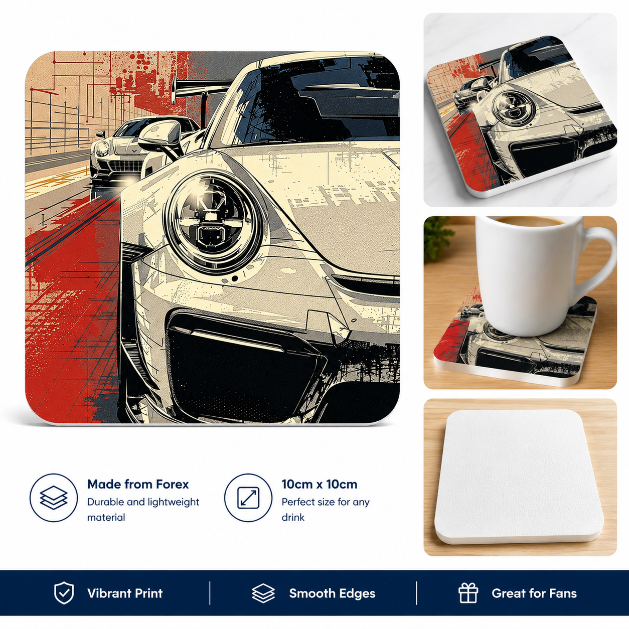 CAR 1 LOGO COASTER
