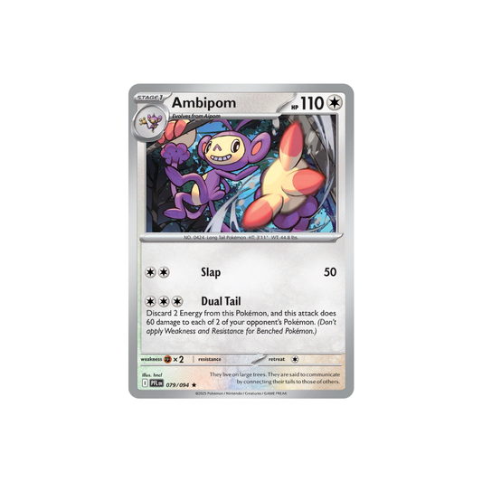 Ambipom 079/094 Rare Phantasmal Flames Pokemon Reverse Holo