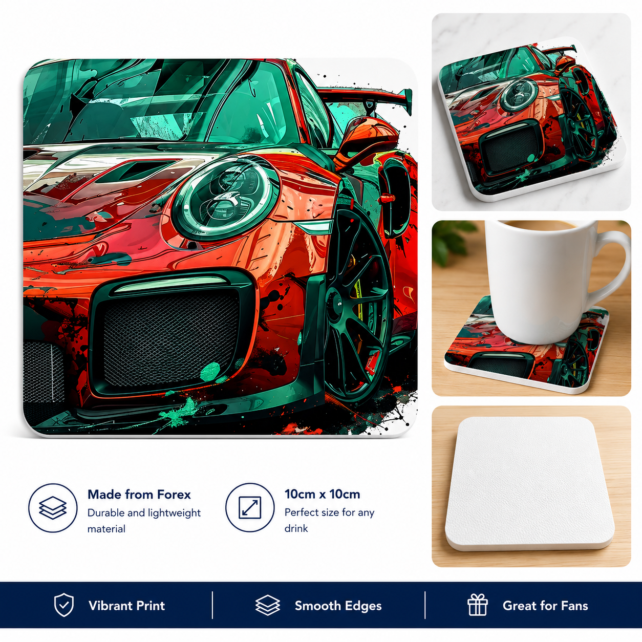 CAR 2 LOGO COASTER