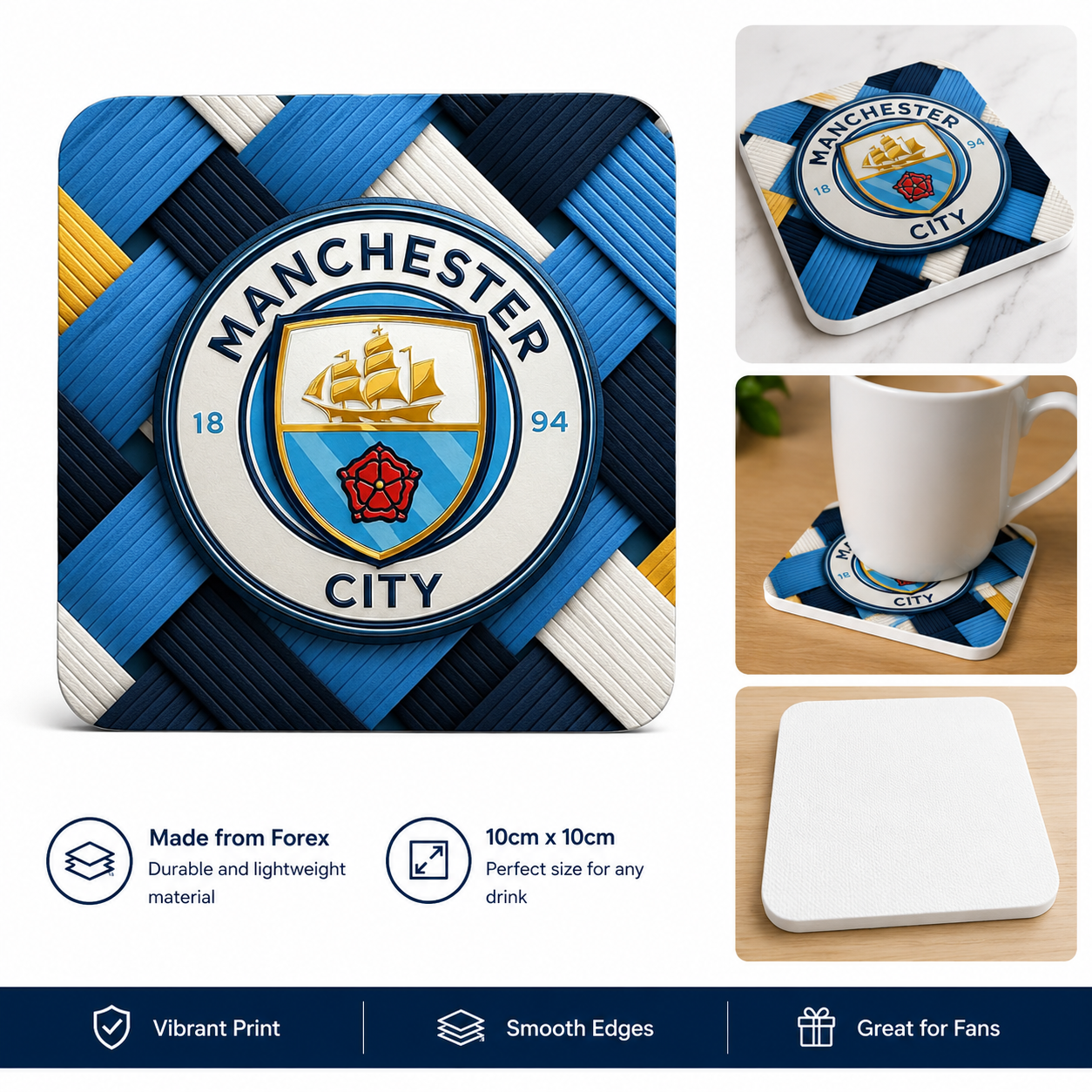 MANCHESTER CITY LOGO COASTER