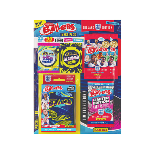 Panini Ballers: England Edition - Mega Pack (tin, CLIP TAG + extras)