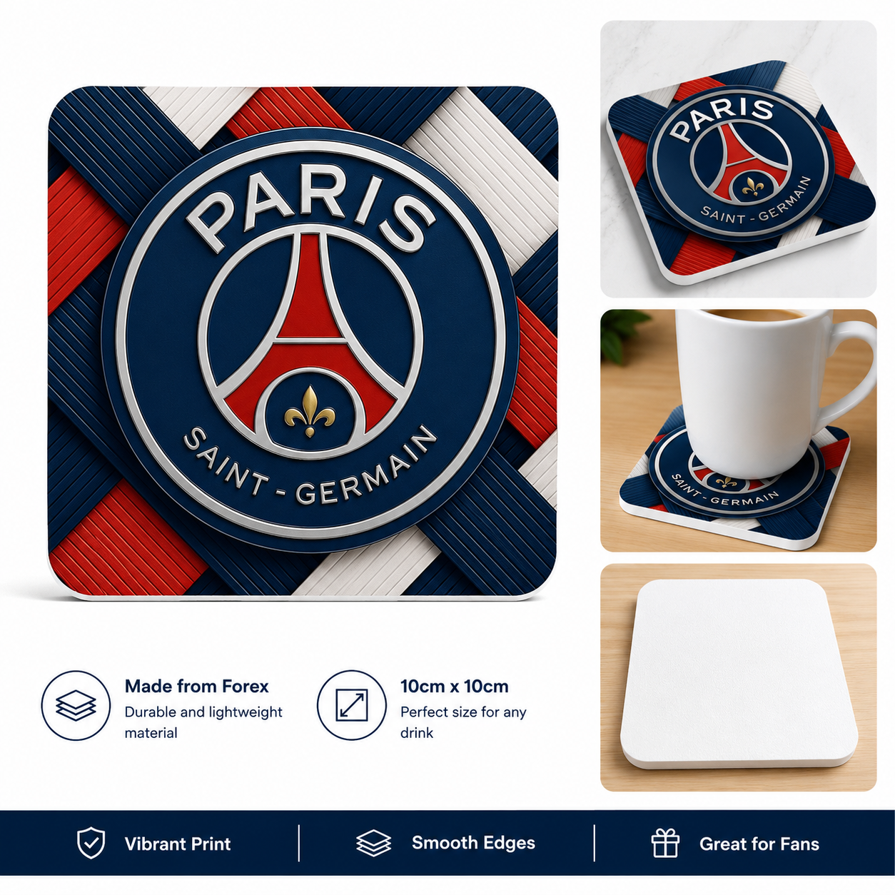 PSG LOGO COASTER